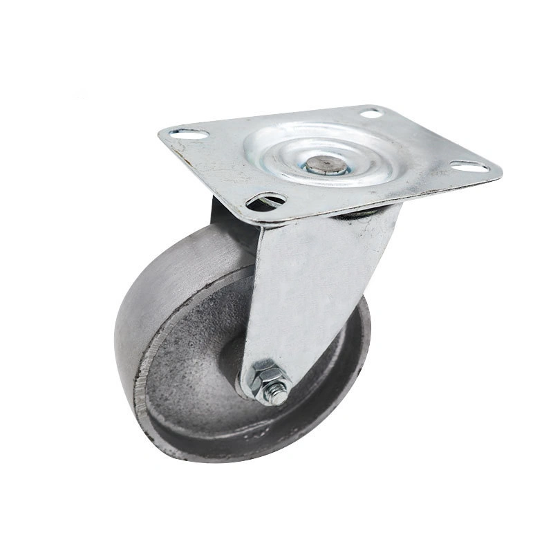 Material Flat Furniture Caster Wheel Light Duty Iron Wheel Caster Hardware Locking Brake Casters