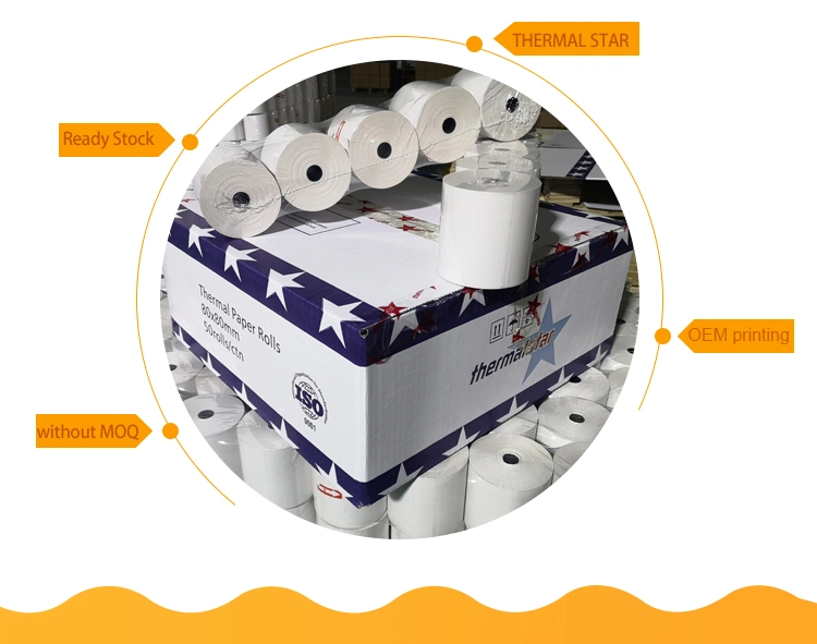 Thermal Paper Rolls 75mm Printer Paper Size 4 Inch 65GSM