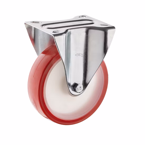 すべてのサイズ Ruedus スイベル 125 ミリメートルレッド PU ヨーロッパタイプ産業用キャスターレストランフードトロリー用