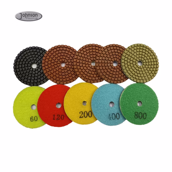 3 インチ 75 ミリメートル 7 ステップ研磨樹脂湿式使用ダイヤモンド仕上げ研磨パッド岩大理石タイル用
